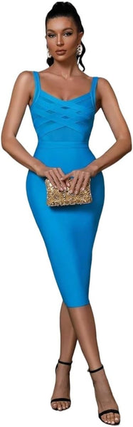 Turquoise midi dress