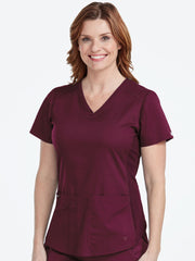 7459 V-NECK SHIRTTAIL TOP (Size: 4X-5X)