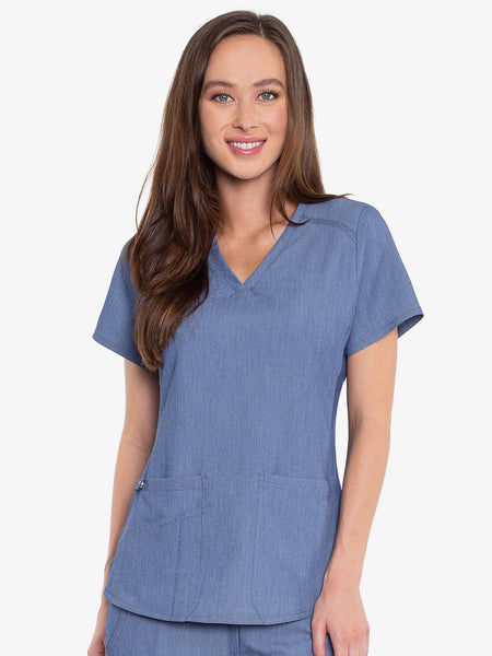 7459 V-NECK SHIRTTAIL TOP (Size: 4X-5X)