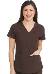 8587 V-NECK 3 POCKET TOP (Size:XS-XL)