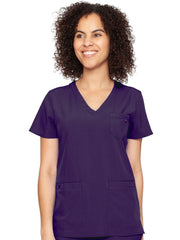 8587 V-NECK 3 POCKET TOP (Size:XS-XL)