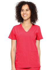 8587 V-NECK 3 POCKET TOP (Size:XS-XL)