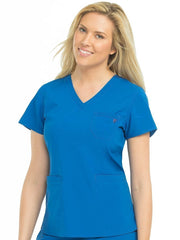 8587 V-NECK 3 POCKET TOP (Size:XS-XL)