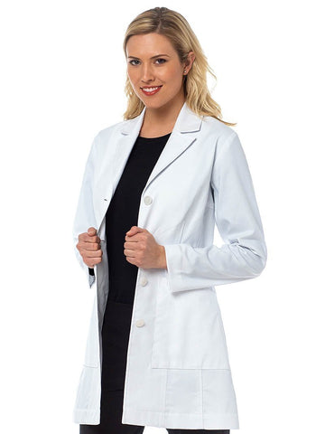 Men's Lab Coat in Antimicrobial Fabric Woven | by L'Atelier Forte | Bright White | 50 (L) | Cambridge