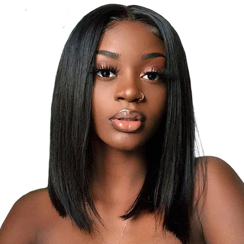 Straight Short Human Hair Wigs 360 Lace Frontal Wig Straight Bob Lace Front Wigs HAIR Malaysian Lace Front Human Hair Wigs